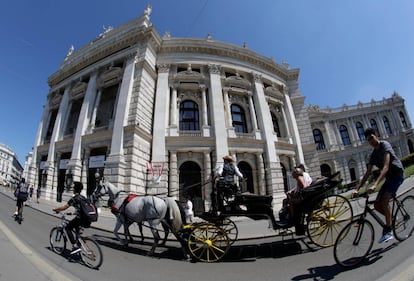 Un carruaje tradicional, en Viena, Austria.