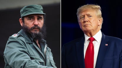 Fidel Castro y Donald Trump.