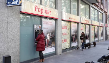 Una antigua oficina de Banco Popular en el centro de Madrid