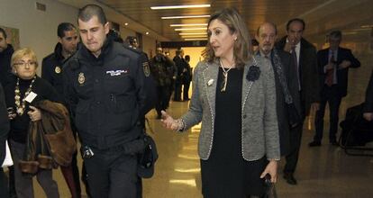 La decana Sonia Gumpert, en la noche de las elecciones.