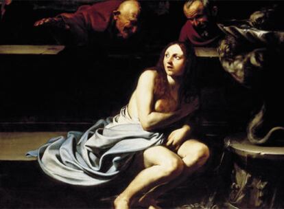 Susana y los viejos, obra de José de Ribera expuesta en la Academia de Bellas Artes de San Fernando.