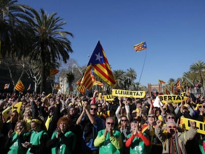 Manifestació de l'ANC, al gener a Barcelona.