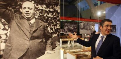 Patxi López en la exposición en homenaje al histórico dirigente socialista Indalecio Prieto en Bilbao.