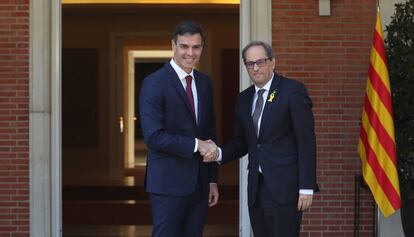 Pedro Sánchez i Quim Torra, al setembre a la Moncloa.