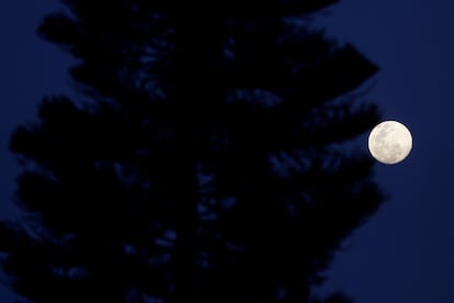 Luna llena sobre la Ciudad de Guatemala el pasado 6 de abril, durante el toque de queda para prevenir los contagios de coronavirus en el país.