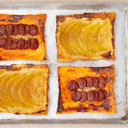 Tartitas de hojaldre del revés