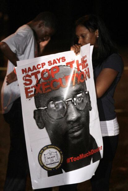 Protesta contra la ejecución, en Jackson.