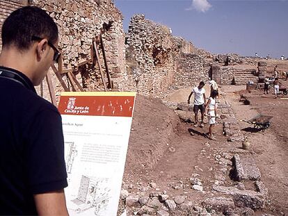 Excavación arqueológica en Tiermes, poblamiento celtíbero situado en la meseta soriana a 1.300 metros de altitud.