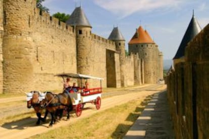 La ciudadela medieval de Carcasona, en Francia.