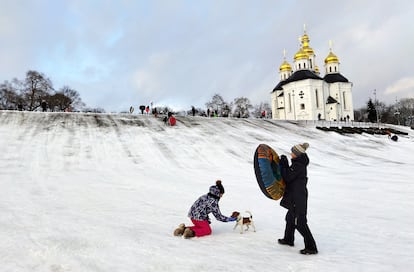 La ciudad de Chernihiv, Ucrania, el pasado lunes.