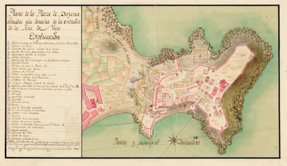 Esta imagen pertenece a la <i>Relación topográfica de las plazas y puestos fortificados del Reyno de Galicia</i>, que expone el trabajo de los ingenieros de la época, en torno a 1800.