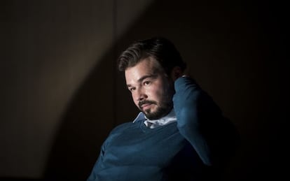 Gabriel Rufián, durante la entrevista