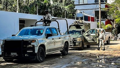 Integrantes del Ejército y la Guardia Nacional durante un operativo en Quintana Roo, el 29 de enero.