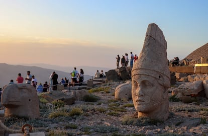 El monte Nemrut, patrimonio mundial de la Unesco desde 1987, en el distrito turco de Kahta.