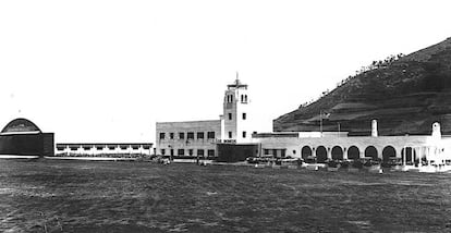 Terminal del Aeropuerto de Los Rodeos (actual Aeropuerto Tenerife Norte) en 1941.