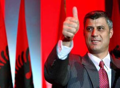 El líder del Partido Democrático de Kosovo (PDK) y primer ministro, Hashim Thaçi.