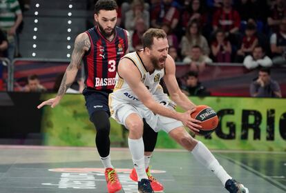 Sergio Rodríguez (d) y Chris Chiozza, durante el partido de este miércoles.