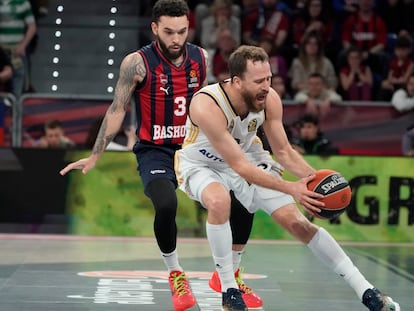 Sergio Rodríguez (d) y Chris Chiozza, durante el partido de este miércoles.