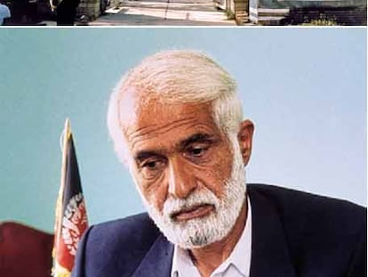 Arriba, fachada del Museo de Kabul. Abajo, el director del museo, Omar Khan Massoudi.