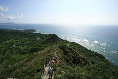 Vista desde el Diamond Head, en Waikiki.