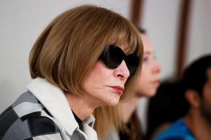 Anna Wintour, en un desfile en Milán en febrero de 2020.