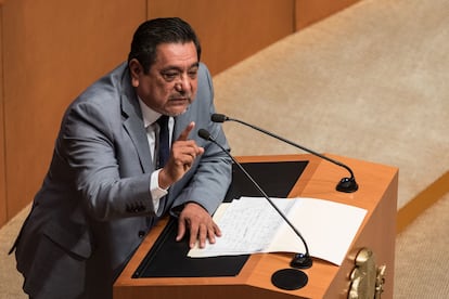 Félix Salgado Macedonio, en el Senado en 2018.