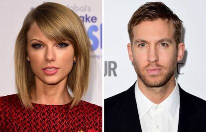 La cantante Taylor Swift y el 'dj' Calvin Harris.