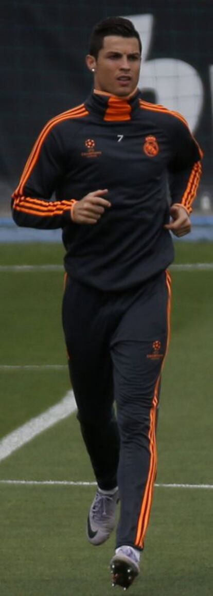 Cristiano Ronaldo durante el último entrenamiento.