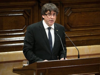 Puigdemont, al Parlament el 10 d'octubre.