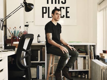 Designer Pablo Delcán, in his studio in New York City.