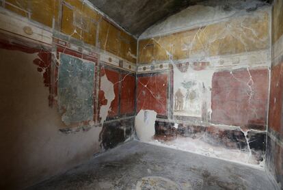 Los frescos de una de las 'domus' (casa romana).