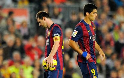 Messi y Luis Su&aacute;rez, en el partido ante el Celta.
