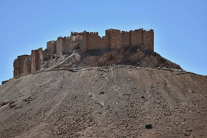 Soldados iraníes, sirios y rusos convergen en el castillo de Palmira, punto de entrada de las tropas sirias que la semana pasada recuperaron el yacimiento y la ciudad.