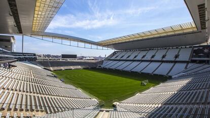 Arena Corinthians, estádio construído pela Odebrecht com recursos do BNDES via Caixa.