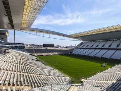 Arena Corinthians, estádio construído pela Odebrecht com recursos do BNDES via Caixa.