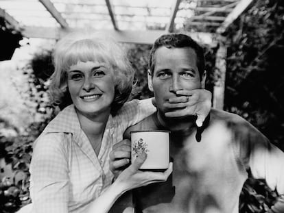 Joanne Woodward y Paul Newman, en 1963.