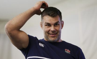 Nick Easter, en la concentración de Inglaterra.