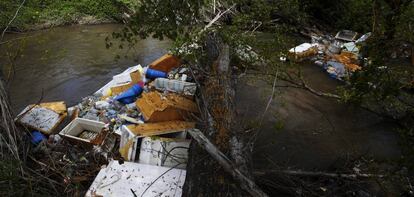 El río Guadarrama a su paso por Batres, en mayo de 2016.