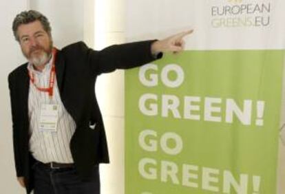 El portavoz federal del partido ecologista EQUO, Juan López de Uralde, durante el Consejo del Partido Verde Europeo, que se celebra en Madrid. EFE/Archivo