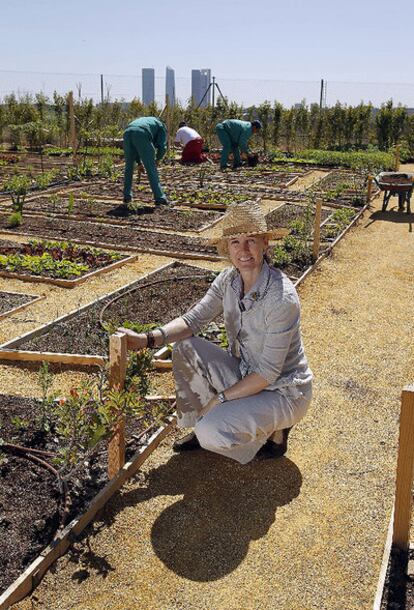 Sandra Carretié, en la huerta de Montecarmelo.