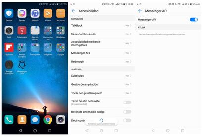 Captura de pantalla de les dues 'apps' i ajustos necessaris per programar missatges a WhatsApp.