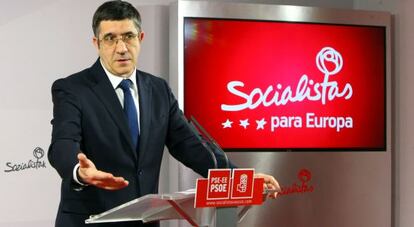 El secretario general del PSE-EE, Patxi López, este martes en Bilbao.