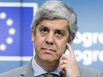 El todavía ministro de Finanzas portugués y presidente del Eurogrupo, Mario Centeno.