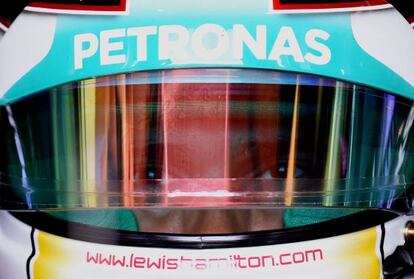 Hamilton, en los entrenamientos en Montreal.