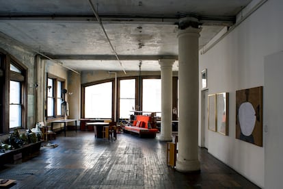 Panorámica del estudio de Francesco Clemente en Manhattan.