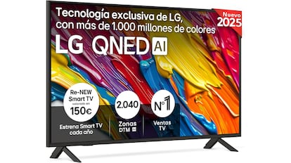 Vista del televisor LG de 50 pulgadas con descuento en Amazon.