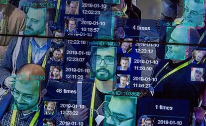 Una muestra del funcionamiento de la técnica de reconocimiento facial durante la exhibición de Horizon Robotics en Las Vegas en enero pasado.