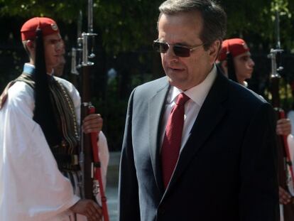 El primer ministro Samarás, el 6 de agosto en Atenas.
