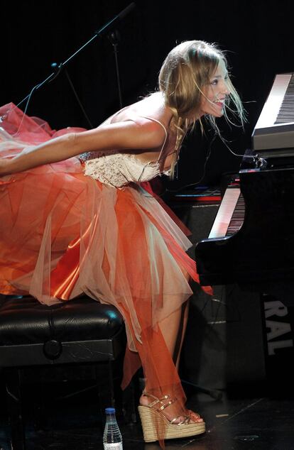 Ariadna Castellanos, pianista de flamenco y jazz, nominada a los Premios Grammy y única española en conseguir el Presidential Award de la escuela de música Berklee de Boston, durante su concierto en el Festival Flamenco On Fire.