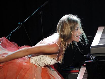 Ariadna Castellanos, pianista de flamenco y jazz, nominada a los Premios Grammy y única española en conseguir el Presidential Award de la escuela de música Berklee de Boston, durante su concierto en el Festival Flamenco On Fire.
